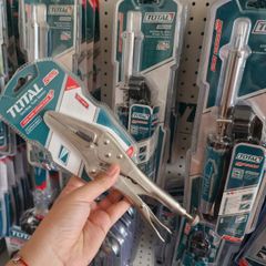 Kìm Bấm Chết Mũi Dài Total THT19902 - Dụng Cụ Cầm Tay 9 Inch Chính Hãng Cho Sửa Chữa Cơ Khí, DIY, Kẹp Chặt Vật Liệu Trong Khe Hẹp