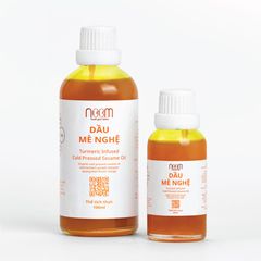 Dầu mè nghệ là dầu dùng để ăn uống và đặc biệt dùng cho dưỡng da, peel da tự nhiên, mờ thâm