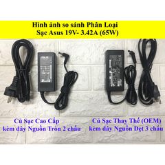 Sạc Laptop Asus X44H K43E 65W 19V 3.42A - Chân Cắm Thường 5.5mm, Hàng Nhập Khẩu, Bảo Hành 12 Tháng