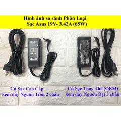 Sạc Laptop Asus X44H K43E 65W 19V 3.42A - Chân Cắm Thường 5.5mm, Hàng Nhập Khẩu, Bảo Hành 12 Tháng