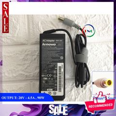 Sạc Laptop Lenovo ThinkPad T60 T61 T410 T420 T430 20V 4.5A Chân Kim - Kèm Dây Nguồn, Bảo Hành 12 Tháng