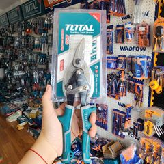 Kéo Cắt Tôn Mũi Cong Trái Total THT521106 - 10 Inch, Lưỡi Thép Bén, Tay Cầm Chống Trượt, Dụng Cụ Cắt Tôn Chính Hãng