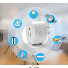 Ổ Cắm Wifi Thông Minh Tuyasmart 16A Hẹn Giờ Điều Khiển Từ Xa Qua App Cozy Life & Smart Life - Điện 3500W, Dễ Dàng Cài Đặt