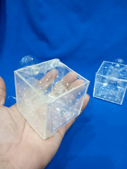 Cốc Trồng Cây Mica Đa Năng 6x6x6cm - Hỗ Trợ Trang Trí Hồ Thủy Sinh và Đựng Thức Ăn Cho Cá Cảnh