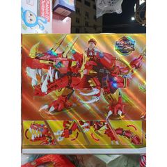 Mã 807 - Hộp lê gô lắp ghép 2in1 mô hình Robot và khủng long bạo chúa