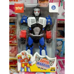 Mô hình Siêu Nhân SUPER WARRIOR Biết Đi - Đồ Chơi Phát Nhạc và Đèn LED, Kích Thích Trí Tưởng Tượng cho Bé, Quà Tặng Ý Nghĩa
