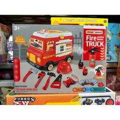 Hộp Đồ Chơi Xe Ô Tô Cứu Hỏa Mô Hình 355 - Kèm Dụng Cụ, Nhạc, Đèn Phát Sáng - Quà Tặng Ý Nghĩa Cho Trẻ Em