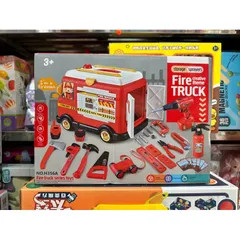 Hộp Đồ Chơi Xe Ô Tô Cứu Hỏa Mô Hình 355 - Kèm Dụng Cụ, Nhạc, Đèn Phát Sáng - Quà Tặng Ý Nghĩa Cho Trẻ Em