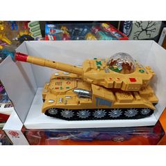 Hộp đồ chơi Xe tăng chạy pin 2840 có nhạc và đèn phát sáng - Quà tặng thú vị cho bé, phát triển sáng tạo và kỹ năng giao tiếp