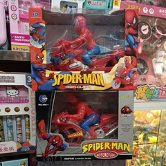 Mô hình đồ chơi Người Nhện đi xe máy có nhạc và đèn phát sáng - SPIDERMAN MOTORCYCLE 28198 - Quà tặng ý nghĩa cho bé yêu