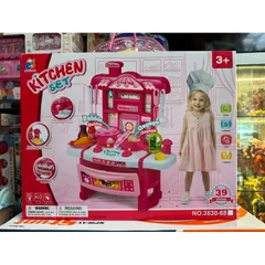 Hộp đồ chơi Tủ bếp nấu ăn KITCHEN SET 3830-68 có nhạc và đèn phát sáng - Đồ chơi trẻ em phát triển trí tuệ và kỹ năng giao tiếp