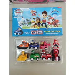 Hộp Đồ Chơi Xe Ô Tô Đội Chó Cứu Hộ - Bộ 7 Chiếc Chạy Bằng Bánh Đà 777 - Quà Tặng Ý Nghĩa Cho Bé