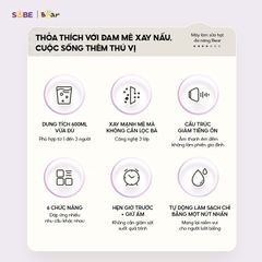 Máy Làm Sữa Hạt Bear 0.6L SB-SH06D - 5 Chức Năng, Hẹn Giờ, Giữ Nhiệt, Hoạt Động 500W, Thích Hợp Cho Gia Đình Nhỏ
