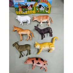 Bộ đồ chơi mô phỏng các loại động vật nuôi tại nhà MY FARM gồm 7 con khác nhau