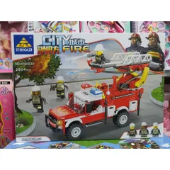 Hộp lê gô lắp ghép mô hình xe ô tô cứu hỏa CITY FIRE KY80530