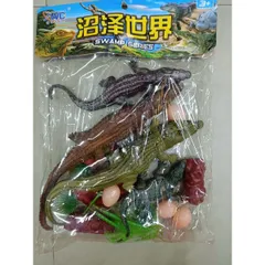 Bộ đồ chơi động vật mô hình các loại cá sấu SWAMP SERIES gồm 4 con, chất liệu cao su mềm 688 (giao màu ngẫu nhiên)