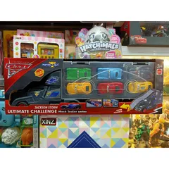 Hộp đồ chơi mô hình Xe ô tô to chở 6 xe nhỏ kèm đường đua 558-3 (giao màu ngẫu nhiên)