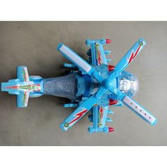 Hộp đồ chơi máy bay trực thăng chạy bằng pin có đèn và nhạc - Món quà lý tưởng cho trẻ em, phát triển kỹ năng và trí tuệ trẻ nhỏ.