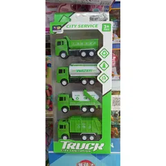 Hộp đồ chơi 4 chiếc Xe ô tô TRUCK CITY SANITATION - Đồ chơi trẻ em phát triển kỹ năng giao tiếp và tư duy sáng tạo