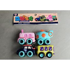 Bộ đồ chơi Xe ô tô Mini Fun Rescue 4 chiếc - Hỗ trợ kỹ năng giao tiếp và phát triển trí tuệ cho bé - Quà tặng thú vị cho trẻ em