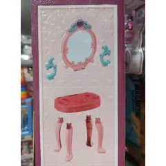 Hộp đồ chơi Bàn trang điểm có ghế, nhạc và đèn phát sáng 678-2 cho bé - Đồ chơi giáo dục phát triển tâm lý sáng tạo