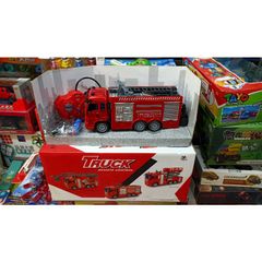 Xe ô tô cứu hỏa điều khiển từ xa chạy 4 chiều, có đèn phát sáng, sử dụng pin sạc WL-106B