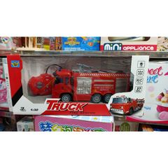 Xe ô tô cứu hỏa điều khiển từ xa chạy 4 chiều, có đèn phát sáng, sử dụng pin sạc WL-106B