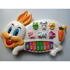 Hộp Đàn Piano Chú Thỏ Đáng Yêu - Đồ Chơi Âm Nhạc Có Đèn & Nhạc Phát Sáng, Tặng Kèm Pin, Quà Tặng Ý Nghĩa Cho Trẻ Em