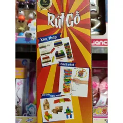Hộp đồ chơi Rút Gỗ 48 Chi Tiết - Đồ Chơi Kỹ Năng Tư Duy Cho Trẻ Em Tăng Cường Giao Tiếp và Sáng Tạo