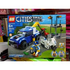 Hộp lê gô lắp ghép mô hình Xe ô tô và xe máy CITIES SWAT 98279-4