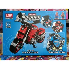 Hộp lê gô lắp ghép mô hình xe máy Người Nhện SPIDER MAN 2034-2