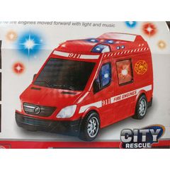 Hộp Đồ Chơi Xe Ô Tô CITY RESCUE Chạy Bằng Pin Có Đèn và Nhạc - Đồ Chơi An Toàn Cho Bé, Quà Tặng Ý Nghĩa