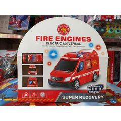 Hộp Đồ Chơi Xe Ô Tô CITY RESCUE Chạy Bằng Pin Có Đèn và Nhạc - Đồ Chơi An Toàn Cho Bé, Quà Tặng Ý Nghĩa