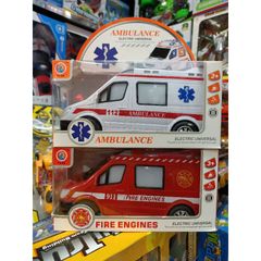 Hộp Đồ Chơi Xe Ô Tô CITY RESCUE Chạy Bằng Pin Có Đèn và Nhạc - Đồ Chơi An Toàn Cho Bé, Quà Tặng Ý Nghĩa