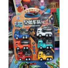 27920 Bộ đồ chơi có 6 xe ô tô công trình chạy bánh đà