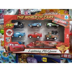 803019 Mô hình xe ô tô Mc Queen bằng kim loại chạy đà THE WORLD OF CARS