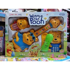 1228 Hộp Đàn Gấu 3in1 Winnie the Pooh, có nhạc và đèn phát sáng (có pin đi kèm)