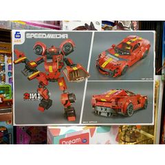 Hộp Lê Gô Lắp Ghép Robot và Xe Ô Tô SPEED MECHA BB201 - Đồ Chơi Trẻ Em Sáng Tạo Phát Triển Tư Duy 384 Mảnh Ghép