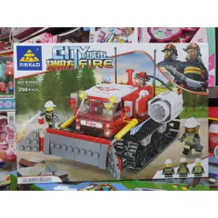Hộp lê gô lắp ghép mô hình xe ô tô cứu hỏa CITY FIRE KY80527