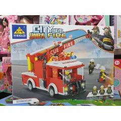 Hộp lê gô lắp ghép mô hình xe ô tô cứu hỏa CITY FIRE KY80529