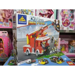Hộp lê gô lắp ghép mô hình xe ô tô cứu hỏa CITY FIRE KY80529