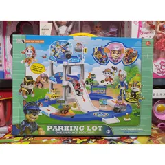 Hộp đồ chơi lắp ghép mô hình bãi đậu xe ô tô trong thành phố của đội chó cứu hộ PARKING LOT