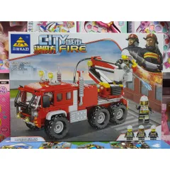 Hộp lê gô lắp ghép mô hình xe ô tô cứu hỏa CITY FIRE KY80526