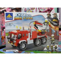 Hộp lê gô lắp ghép mô hình xe ô tô cứu hỏa CITY FIRE KY80526