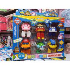 Hộp Đồ Chơi Lắp Ghép Biến Hình 6 Xe Ô Tô ROBOCAR HERO - Đồ Chơi Trẻ Em An Toàn, Quà Tặng Xinh Xắn, Trang Trí Bàn Học