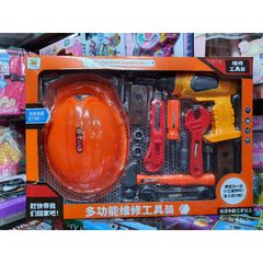 Hộp đồ chơi Bé tập làm kỹ sư - Máy khoan lắp pin và phát âm thanh - Đồ chơi giáo dục an toàn cho trẻ em, quà tặng sáng tạo
