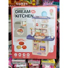 Mã 65T-4 # Hộp tủ bếp nấu ăn HOME KITCHEN có nhạc và đèn phát sáng (tặng kèm pin)