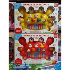 Hộp Đàn Piano Hình Con Cua Ngộ Nghĩnh Có Nhạc & Đèn Phát Sáng - Đồ Chơi Âm Nhạc An Toàn Cho Trẻ Em, Tặng Kèm Pin