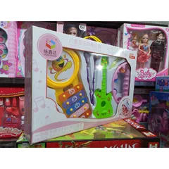 Hộp đồ chơi 3 dụng cụ âm thanh 3851 - Đồ chơi an toàn cho trẻ em, quà tặng sinh động và trang trí bàn học xinh xắn