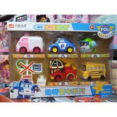 3705 Hộp đồ chơi mô hình xe ô tô ROBOCAR POLI chạy bánh đà